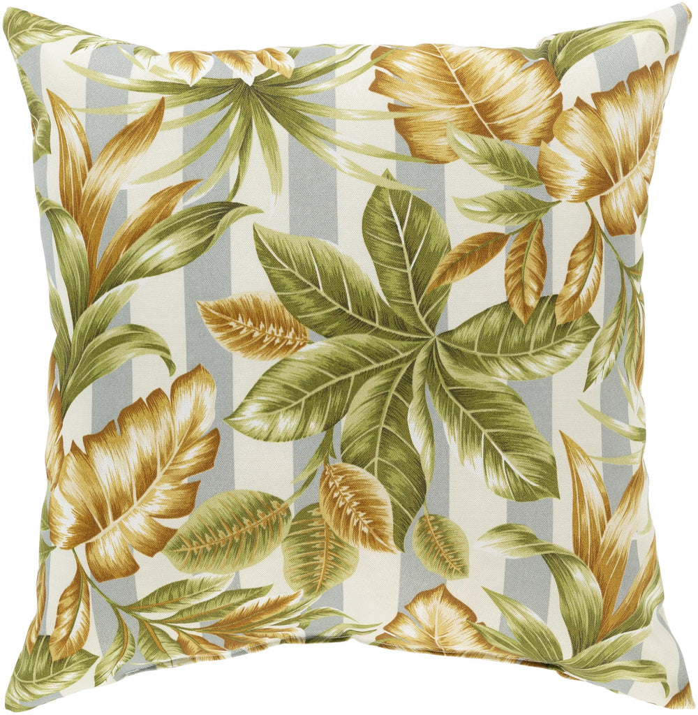 Surya Fountain FOU-002 Light Olive Medium Brown 13"H x 20"W Pillow Cover