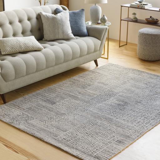 Surya Rosario ROA-2300 Charcoal Light Beige 2' x 3' Rug