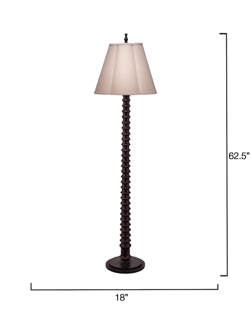 Jamie Young Revolution Wood Floor Lamp, Black