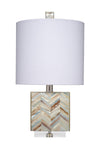 Jamie Young Garbo Mother Of Pearl Table Lamp, Blue