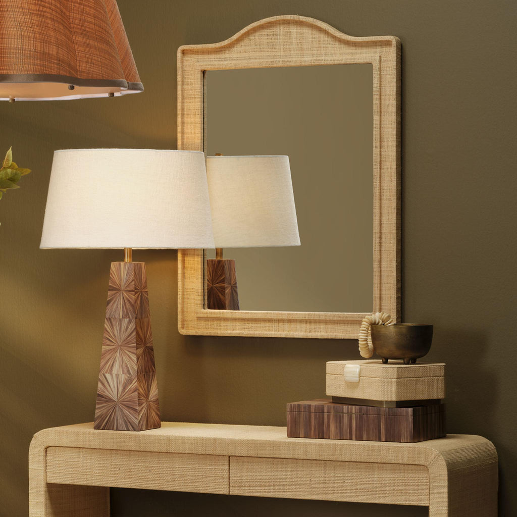 Jamie Young Palm Marquetry Table Lamp