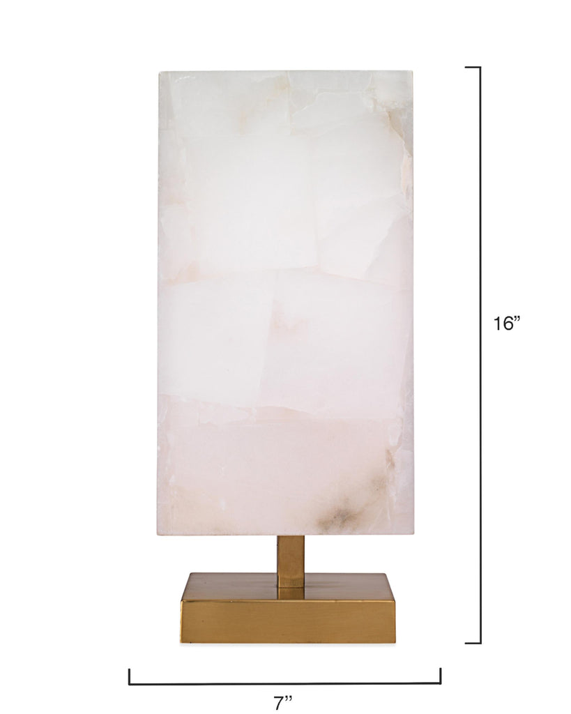 Jamie Young Ghost Axis Alabaster Table Lamp, Brass