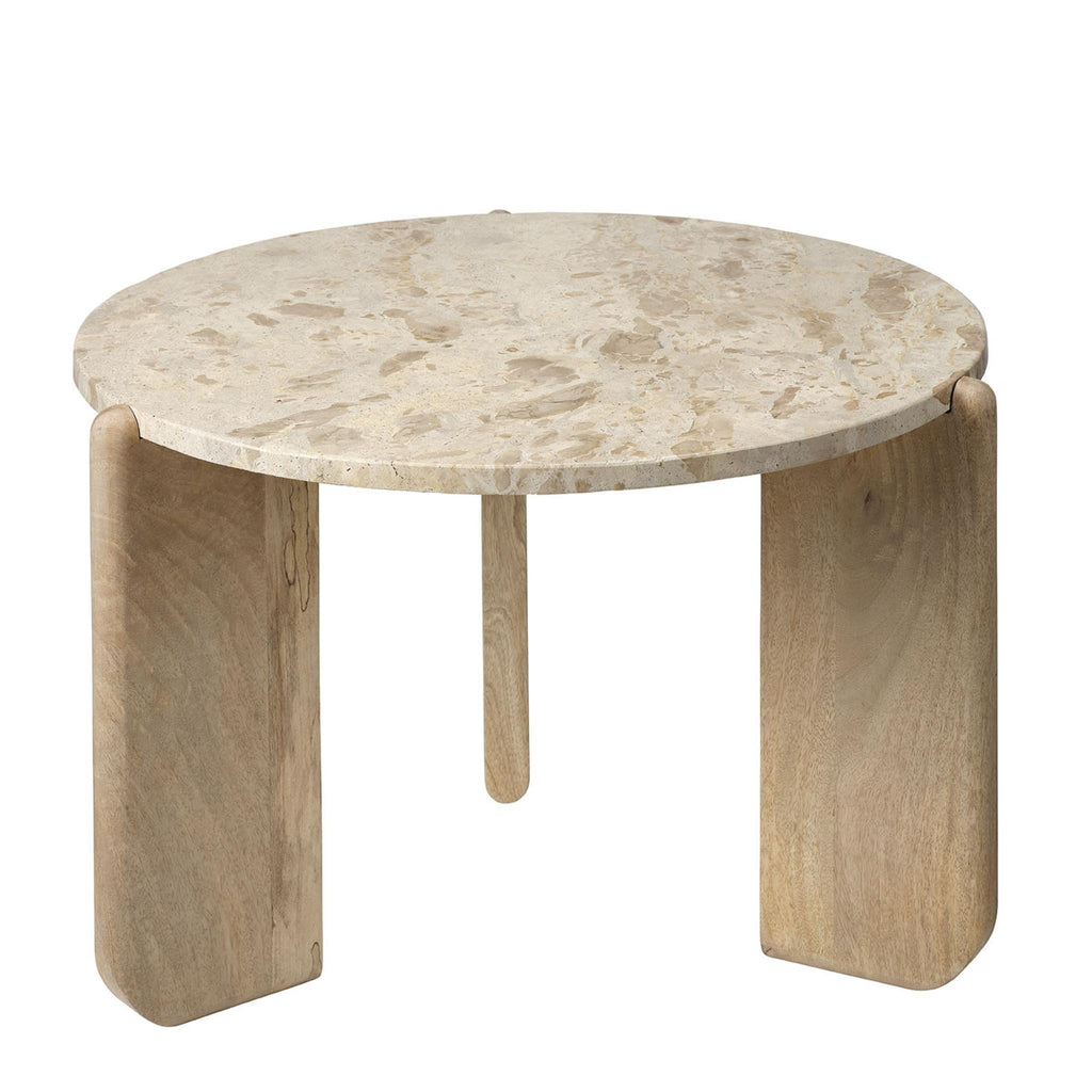 Jamie Young Quarry Wood and Tendua Stone Coffee Table