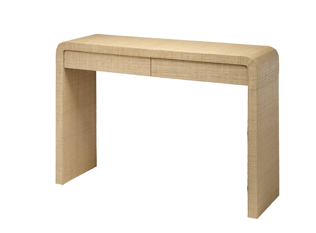 Jamie Young Montecito 2-Drawer Raffia Console Table