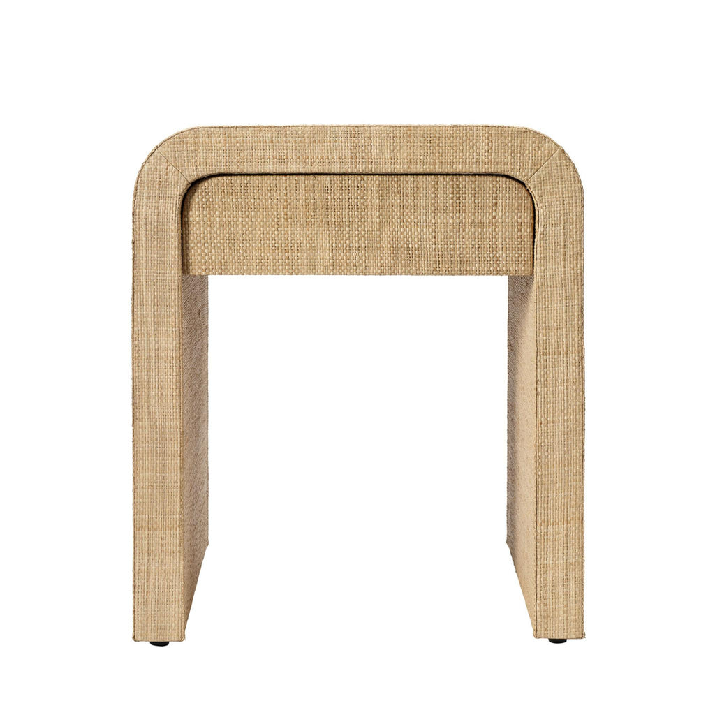 Jamie Young Montecito 1-Drawer Raffia Side Table