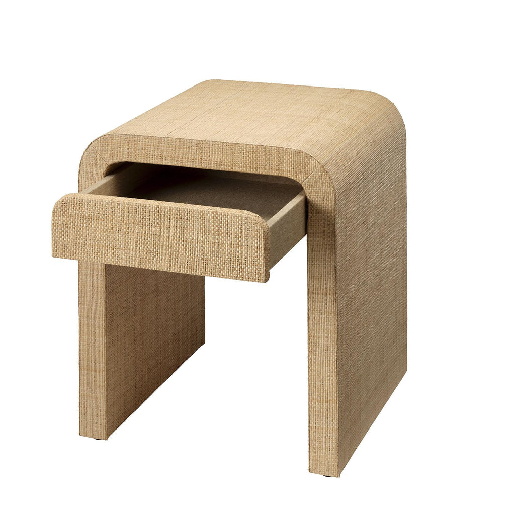 Jamie Young Montecito 1-Drawer Raffia Side Table