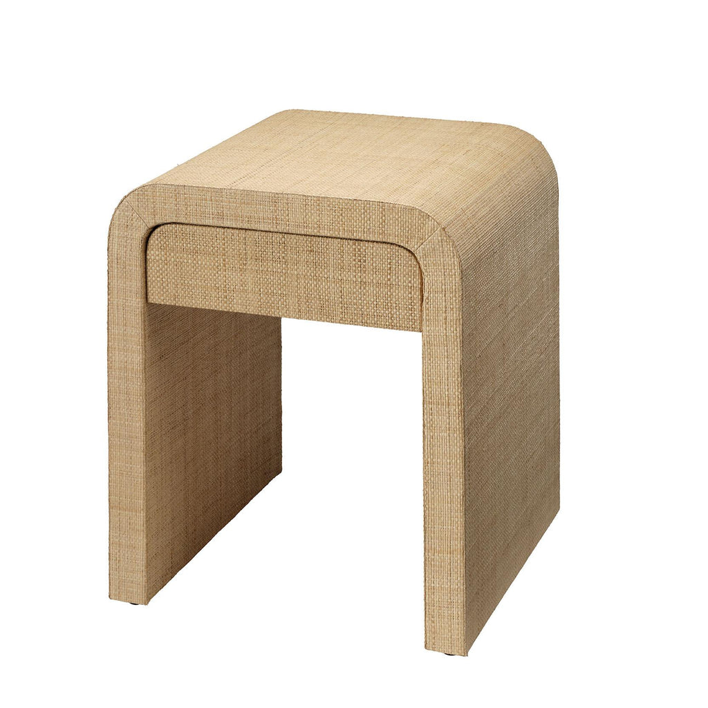 Jamie Young Montecito 1-Drawer Raffia Side Table