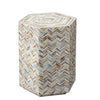 Jamie Young Hepburn Mother Of Pearl Hexagon Side Table