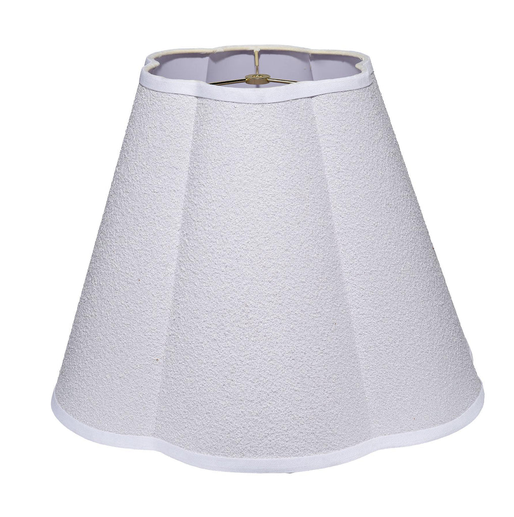 Jamie Young Scalloped 100% White Linen Shade, Large