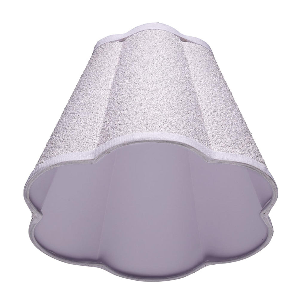 Jamie Young Scalloped 100% White Linen Shade, Small