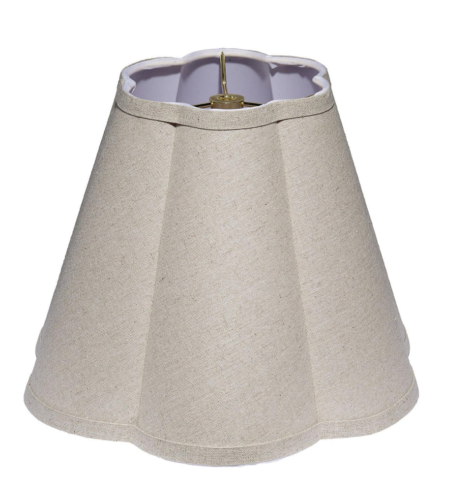 Jamie Young Scalloped 100% Natural Linen Shade, Small