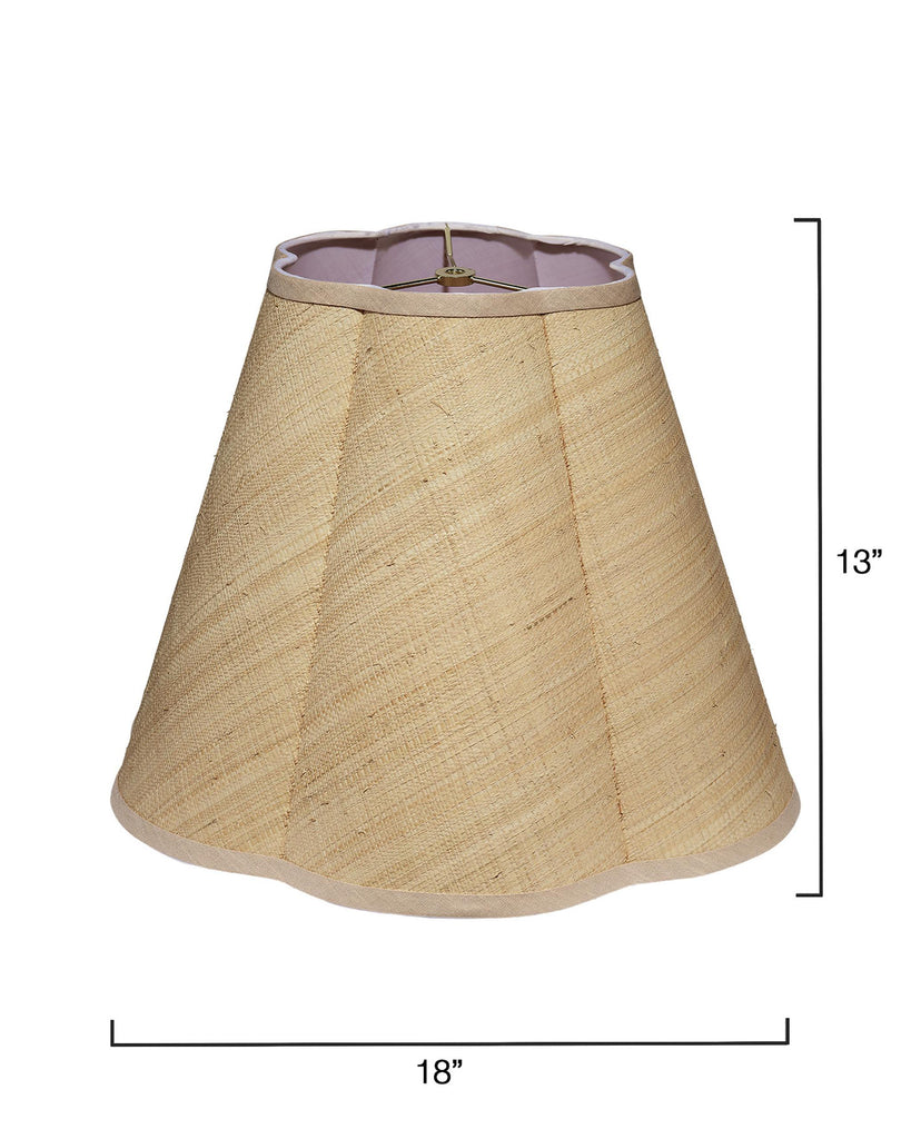 Jamie Young Scalloped Raffia Lamp Shade, Large