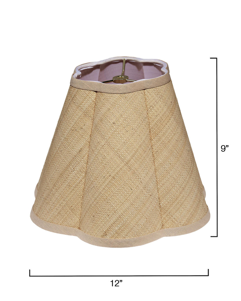 Jamie Young Scalloped Raffia Lamp Shade, Small