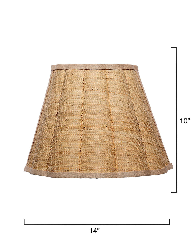 Jamie Young Scalloped 1-Light Wall Sconce, Raffia