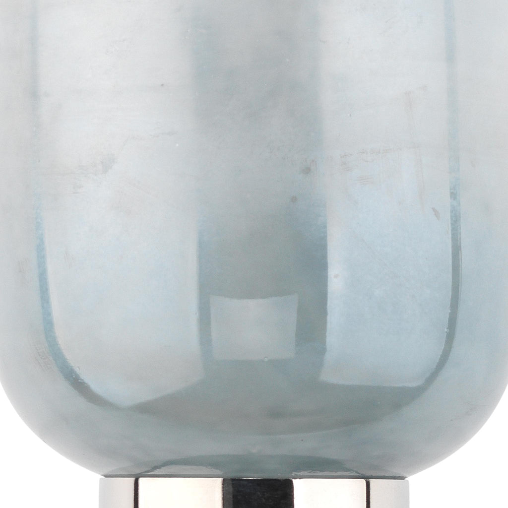 Jamie Young Vapor Single Sconce, Nickel and Blue Opal Metallic Glass