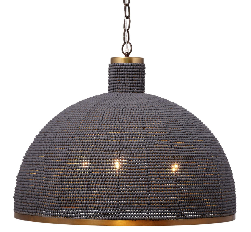 Jamie Young Big Sur 1-Light Beaded Chandelier, Slate Blue