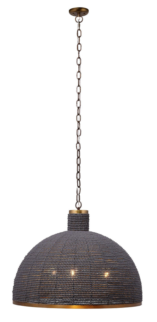 Jamie Young Big Sur 1-Light Beaded Chandelier, Slate Blue