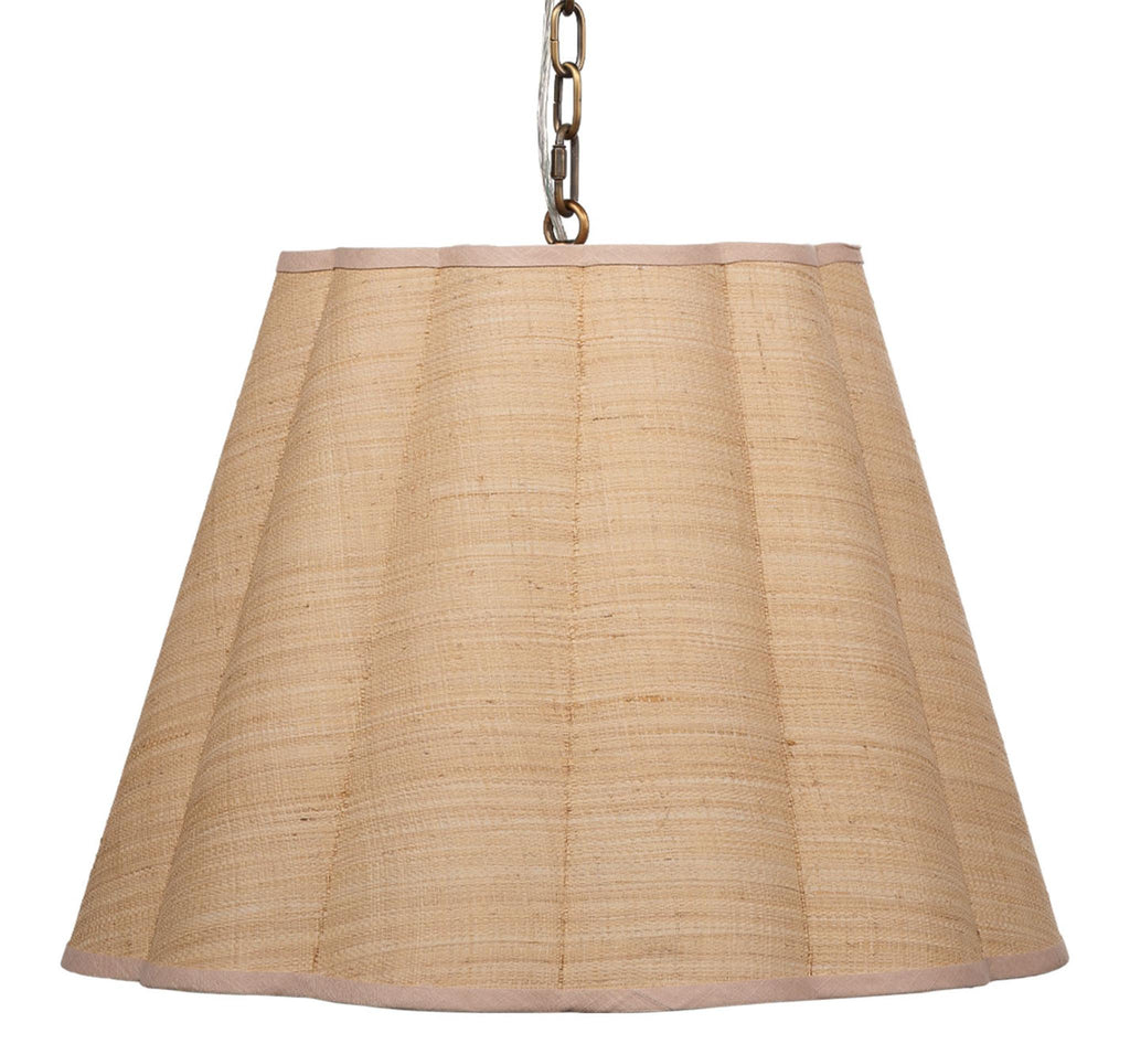 Jamie Young Scalloped 1-Light Pendant, Raffia