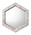 Jamie Young Academy Mother Of Pearl Hexagon Wall Mirror