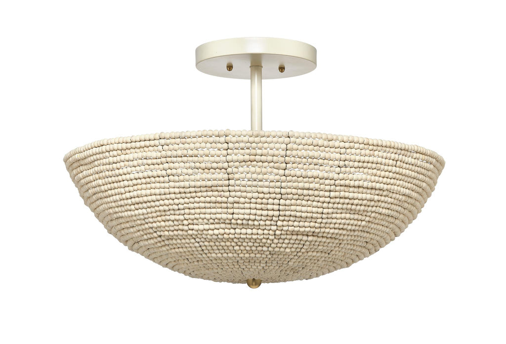 Jamie Young Tsunami Wood Semi Flush Mount