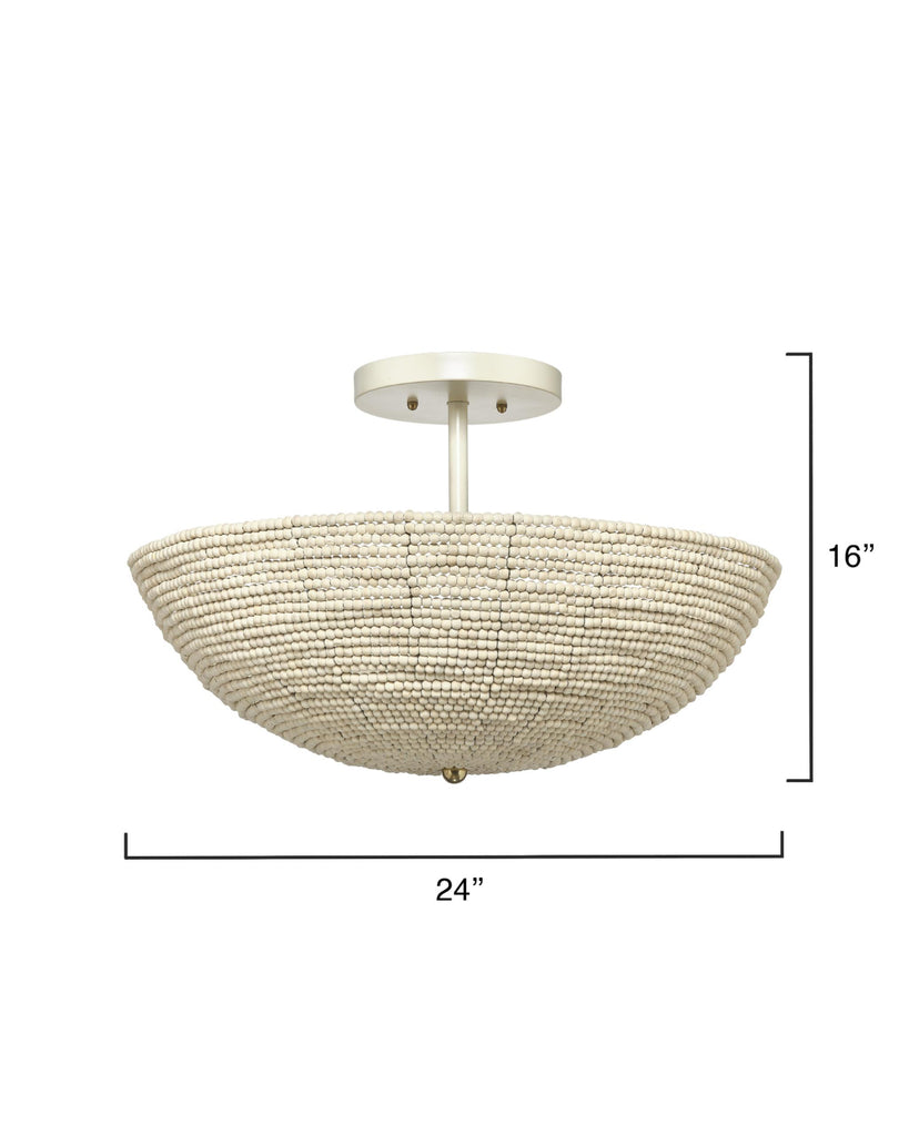 Jamie Young Tsunami Wood Semi Flush Mount