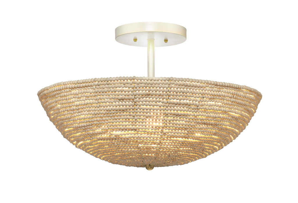 Jamie Young Tsunami Wood Semi Flush Mount