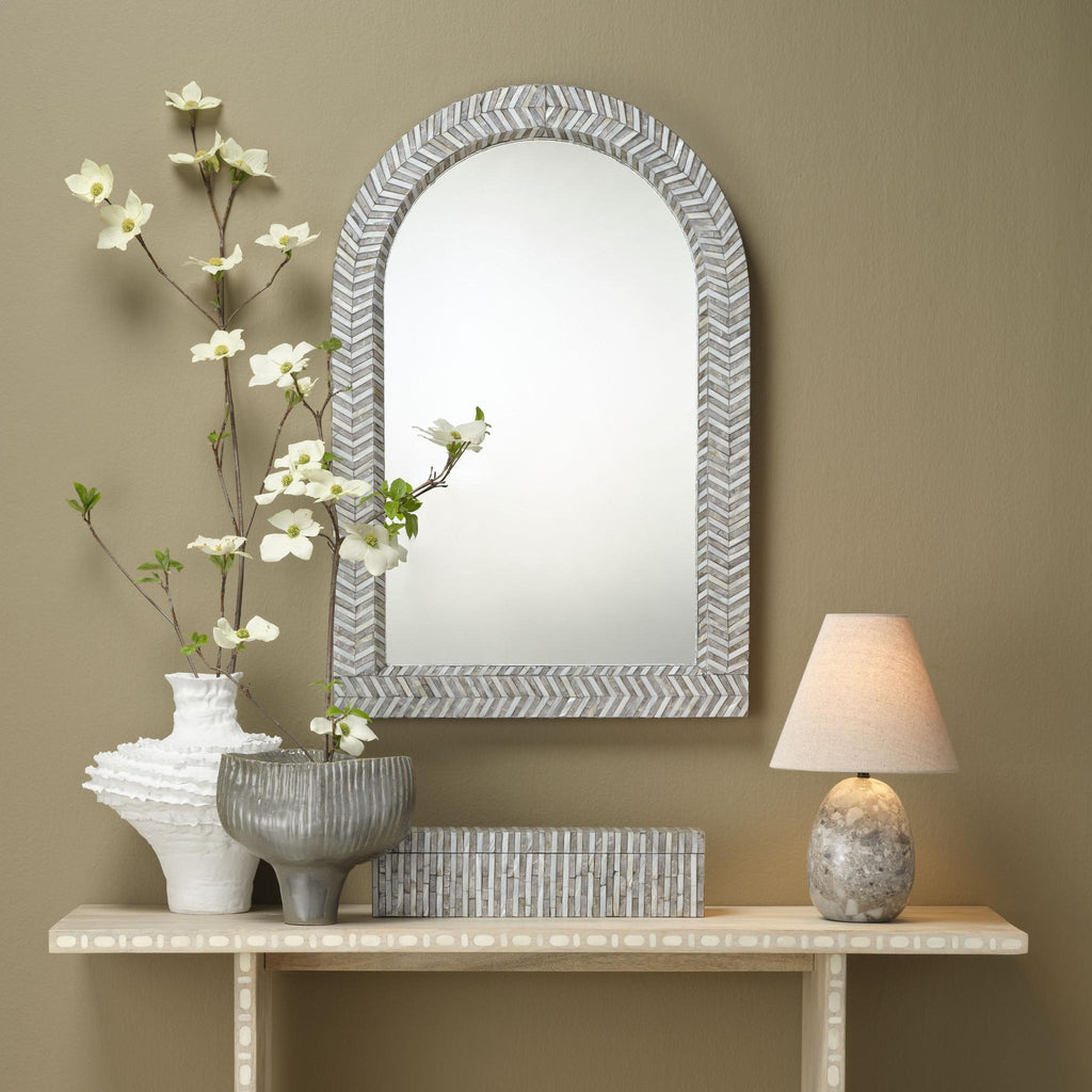 Jamie Young Beverly Mother of Pearl Arch Wall Mirror