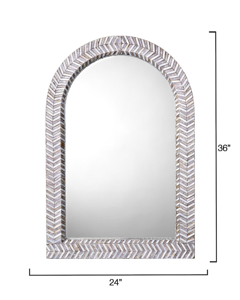 Jamie Young Beverly Mother of Pearl Arch Wall Mirror