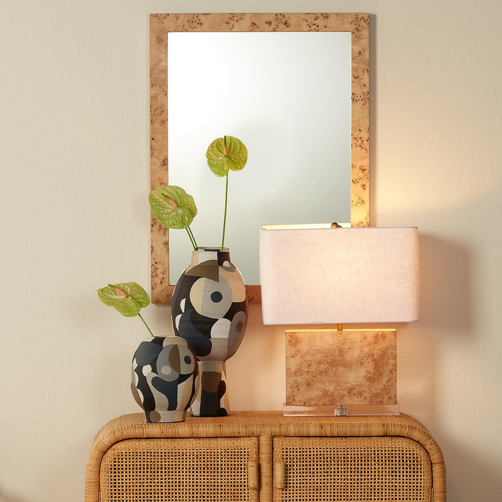 Jamie Young Chandler Rectangle Wood Mirror, Natural