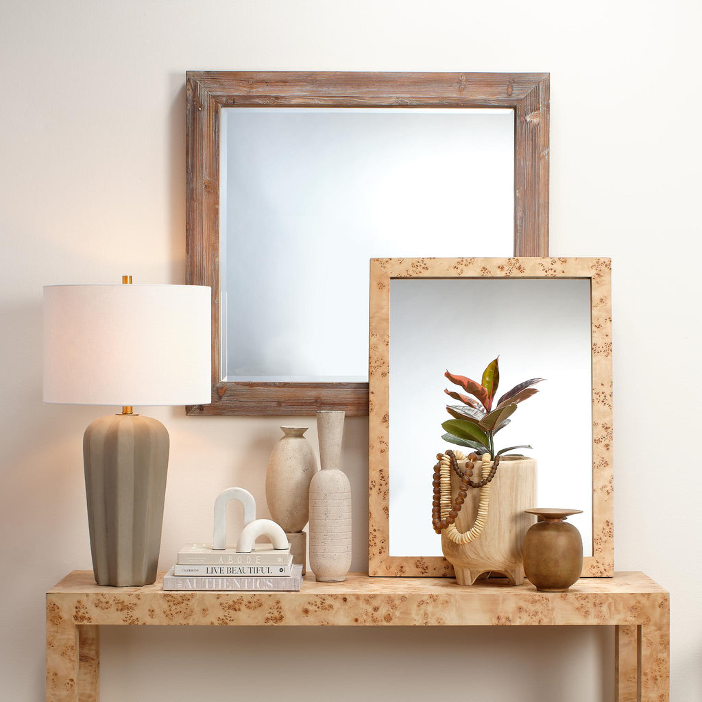 Jamie Young Chandler Rectangle Wood Mirror, Natural