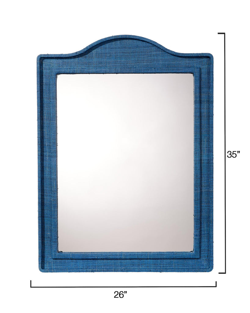 Jamie Young Hilltop Raffia Arch Wall Mirror, Indigo