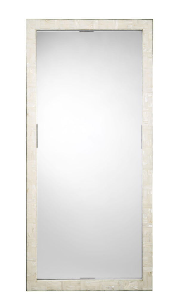 Jamie Young Monroe Mother of Pearl Rectangle Floor Mirror