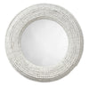 Jamie Young Strand Wood Beaded Round Mirror, White