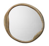 Decoratorsbest Organic Metal Round Mirror, Antique Brass