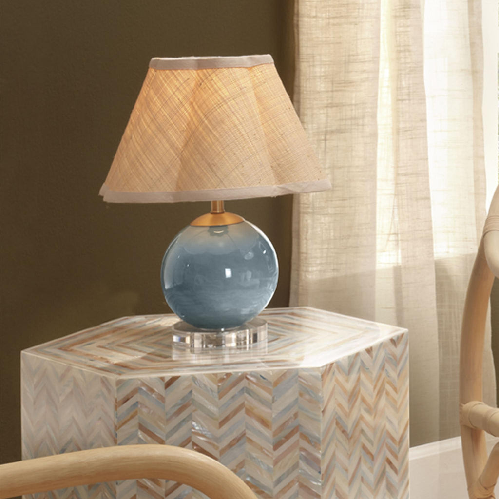 DecoratorsBest Dottie Blown Glass Table Lamp, Blue