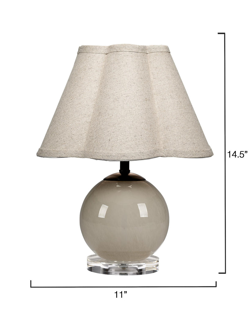 DecoratorsBest Dottie Blown Glass Table Lamp, Taupe