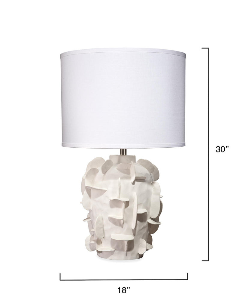 DecoratorsBest Helios Ceramic Table Lamp, White