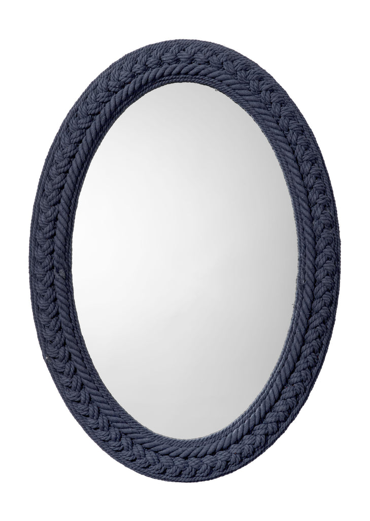 DecoratorsBest Club Cotton Rope Braided Oval Wall Mirror