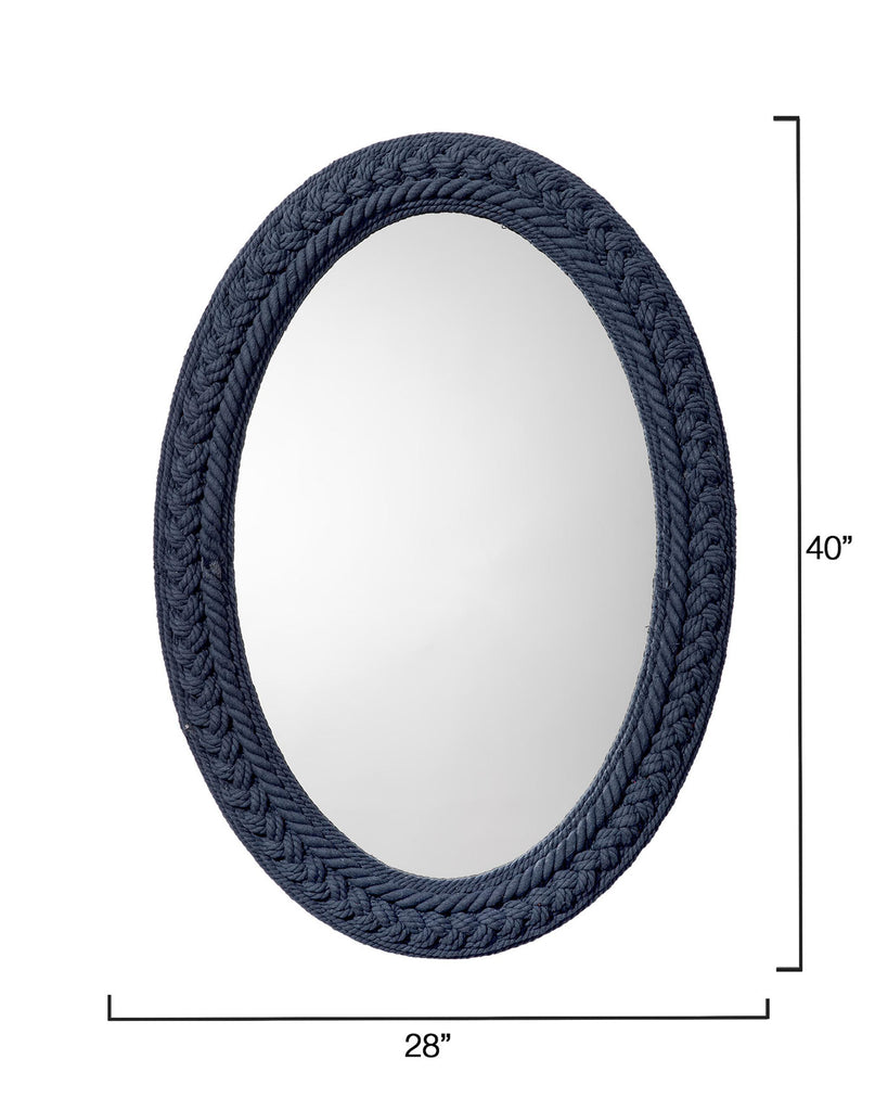 DecoratorsBest Club Cotton Rope Braided Oval Wall Mirror