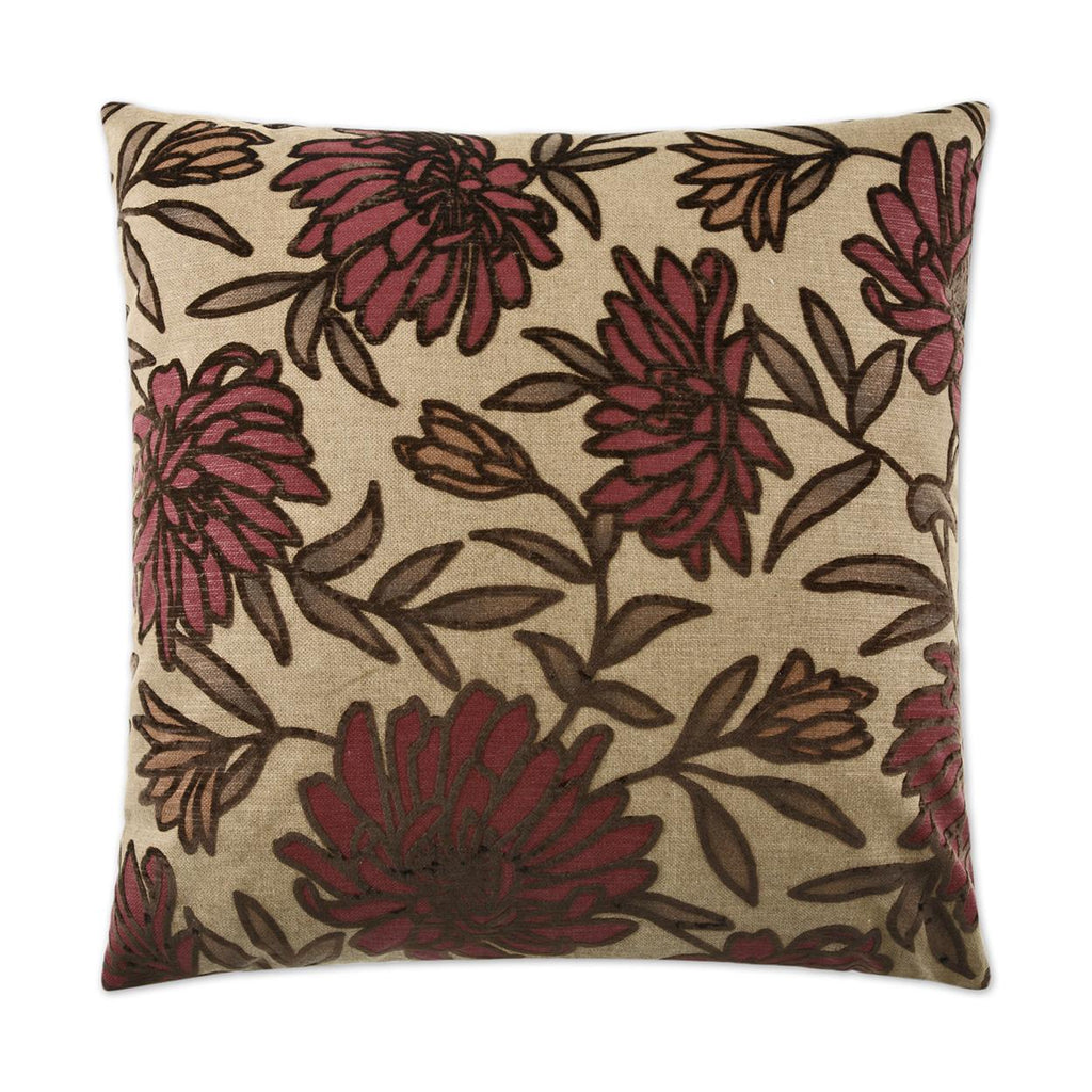 D.V. Kap Home Montague Burgundy 24" x 24" Pillow Cover