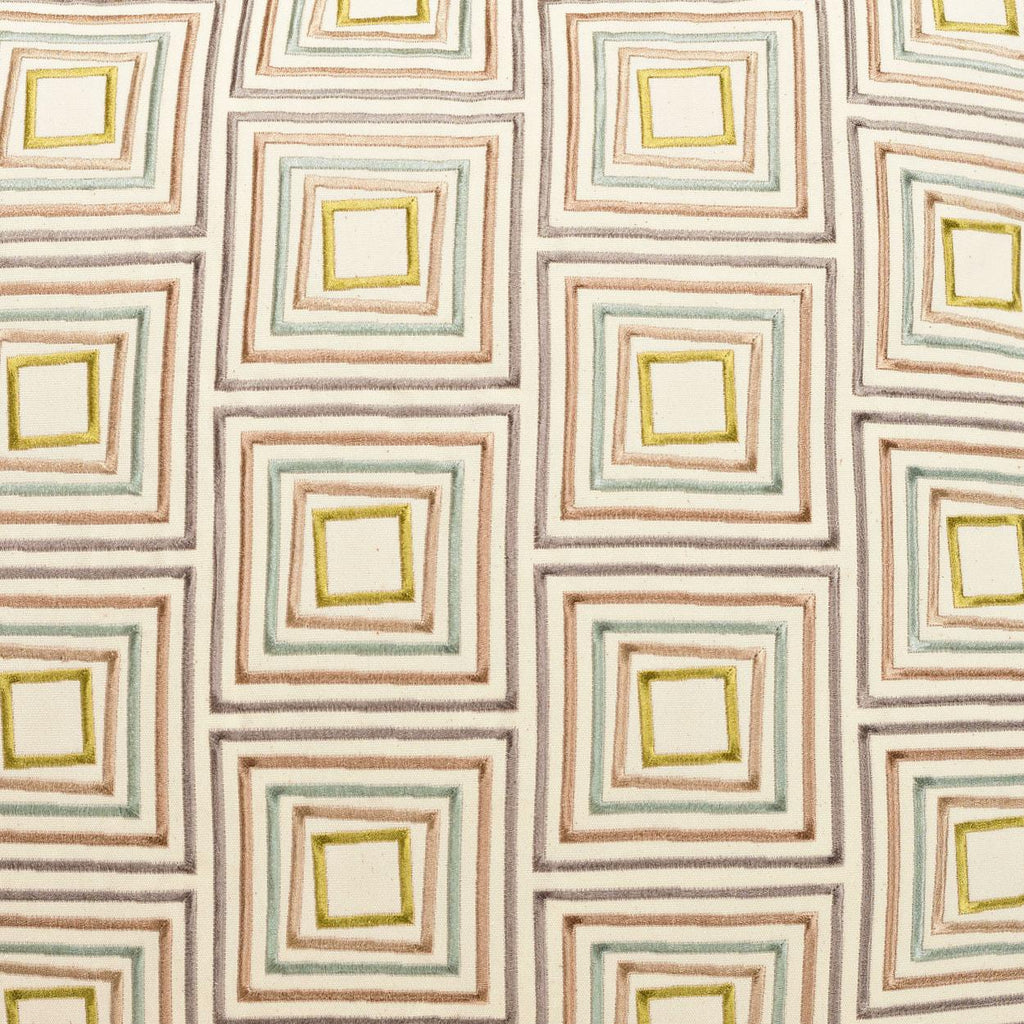 D.V. Kap Home Squared Off Embroidery, Geometric  Fabric