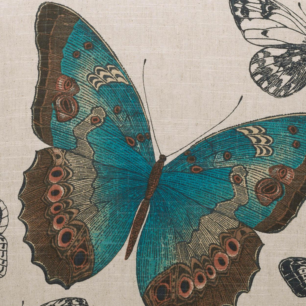 D.V. Kap Home Madame Butterfly Turquoise 24" x 24" Pillow Cover