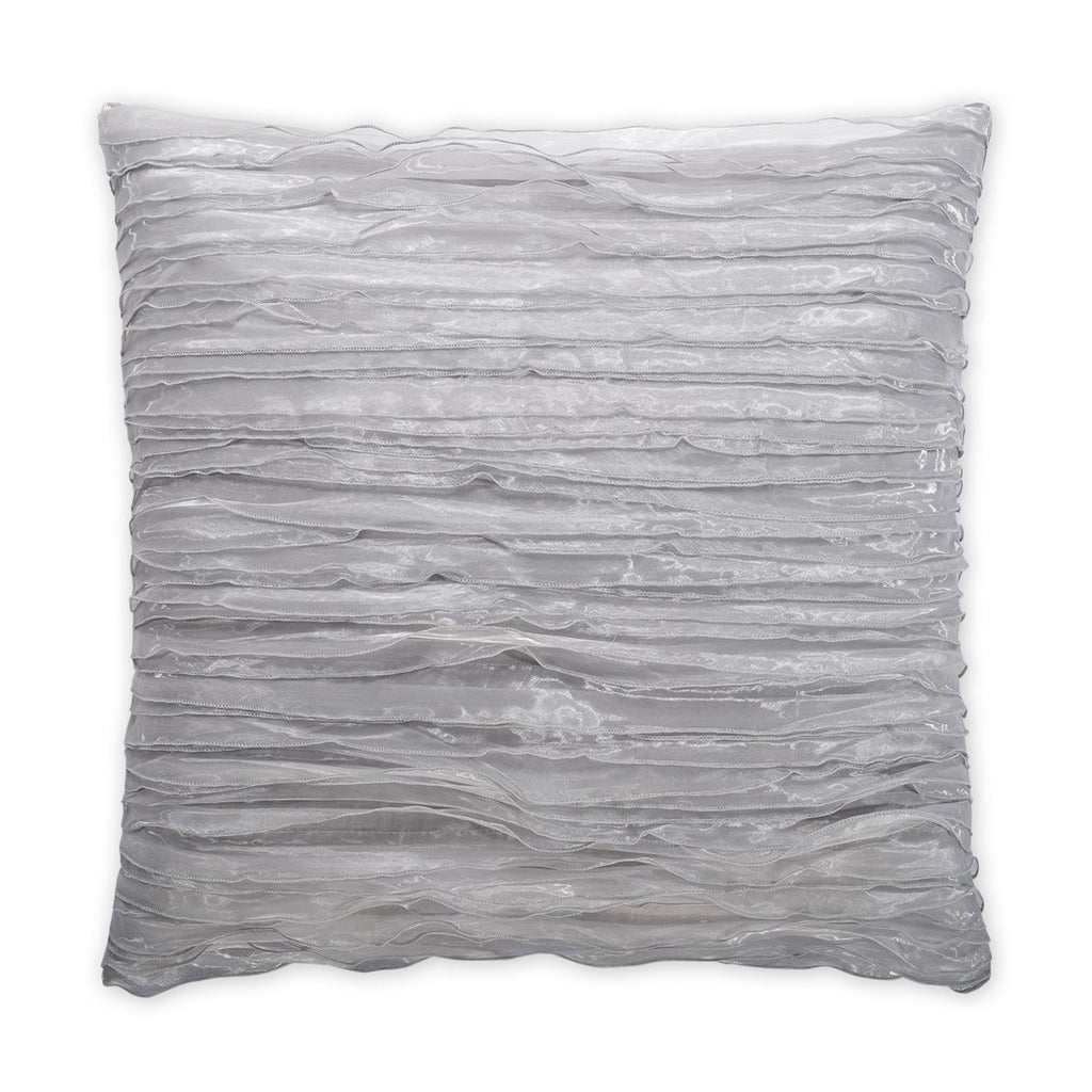 D.V. Kap Home Ruffles Silver 24" x 24" Pillow Cover