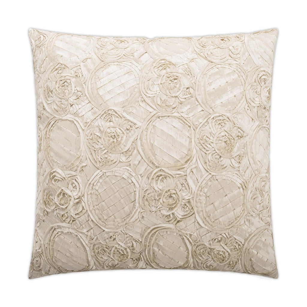 D.V. Kap Home Juliette Textured, Traditional, Floral 24" x 24" Pillow Cover