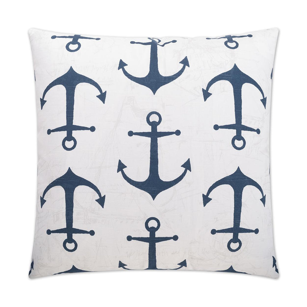 D.V. Kap Home Anchors Navy 24" x 24" Pillow Cover