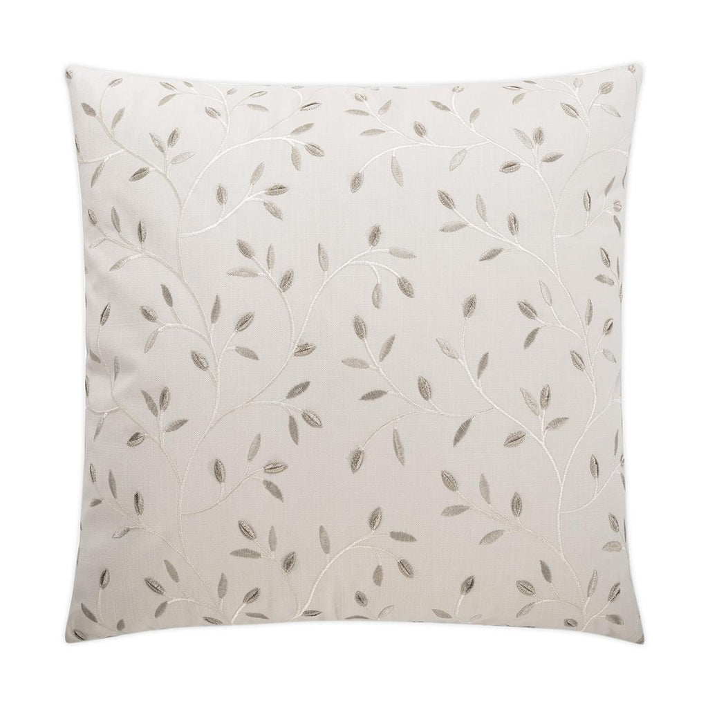 D.V. Kap Home Leaf Sketch Embroidery, Floral 24" x 24" Pillow Cover