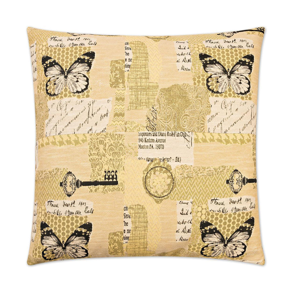 D.V. Kap Home Copy Paste Yellow 24" x 24" Pillow Cover