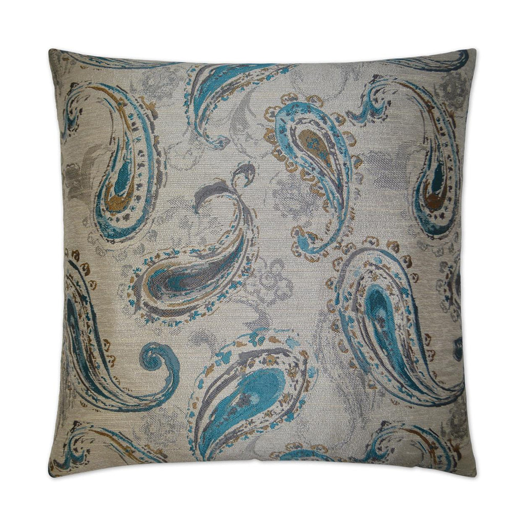 D.V. Kap Home Bancroft Turquoise 24" x 24" Pillow Cover