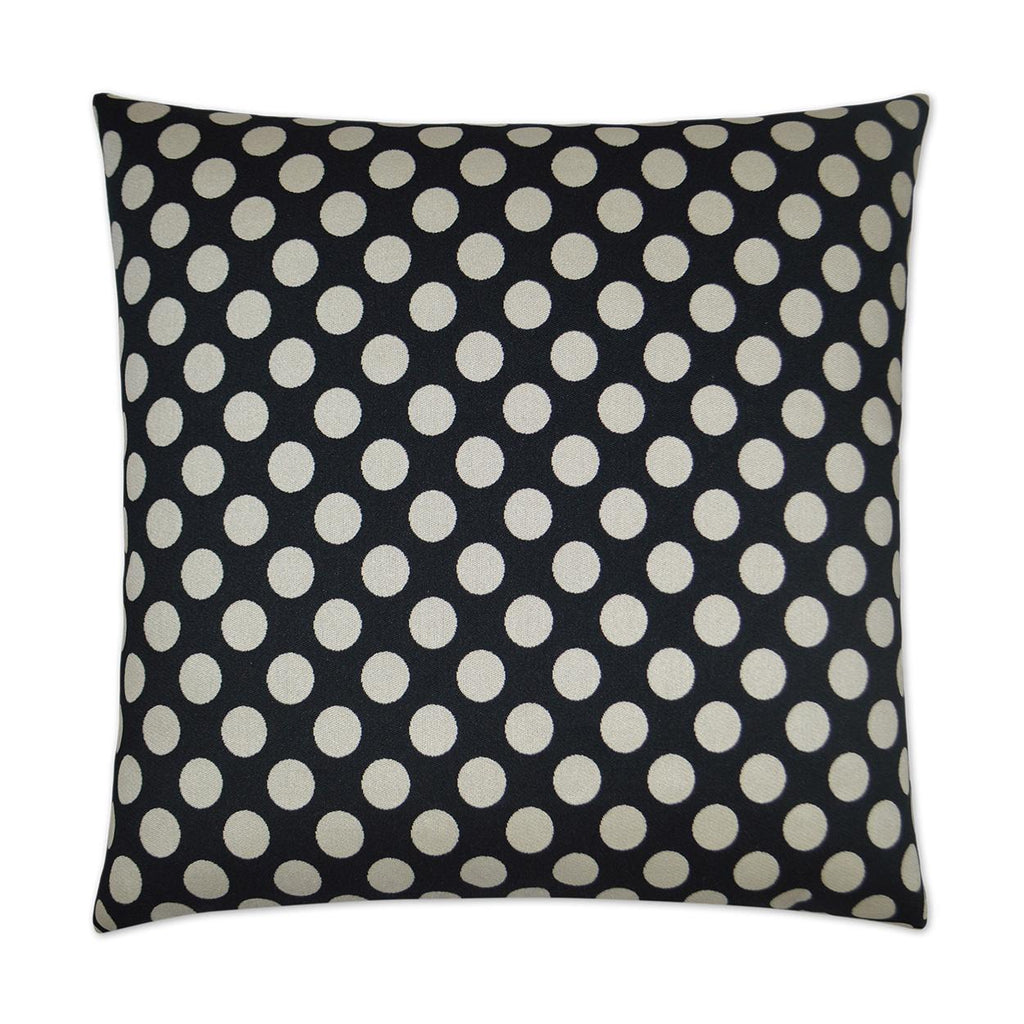 D.V. Kap Home Polka Dots Black 24" x 24" Pillow Cover