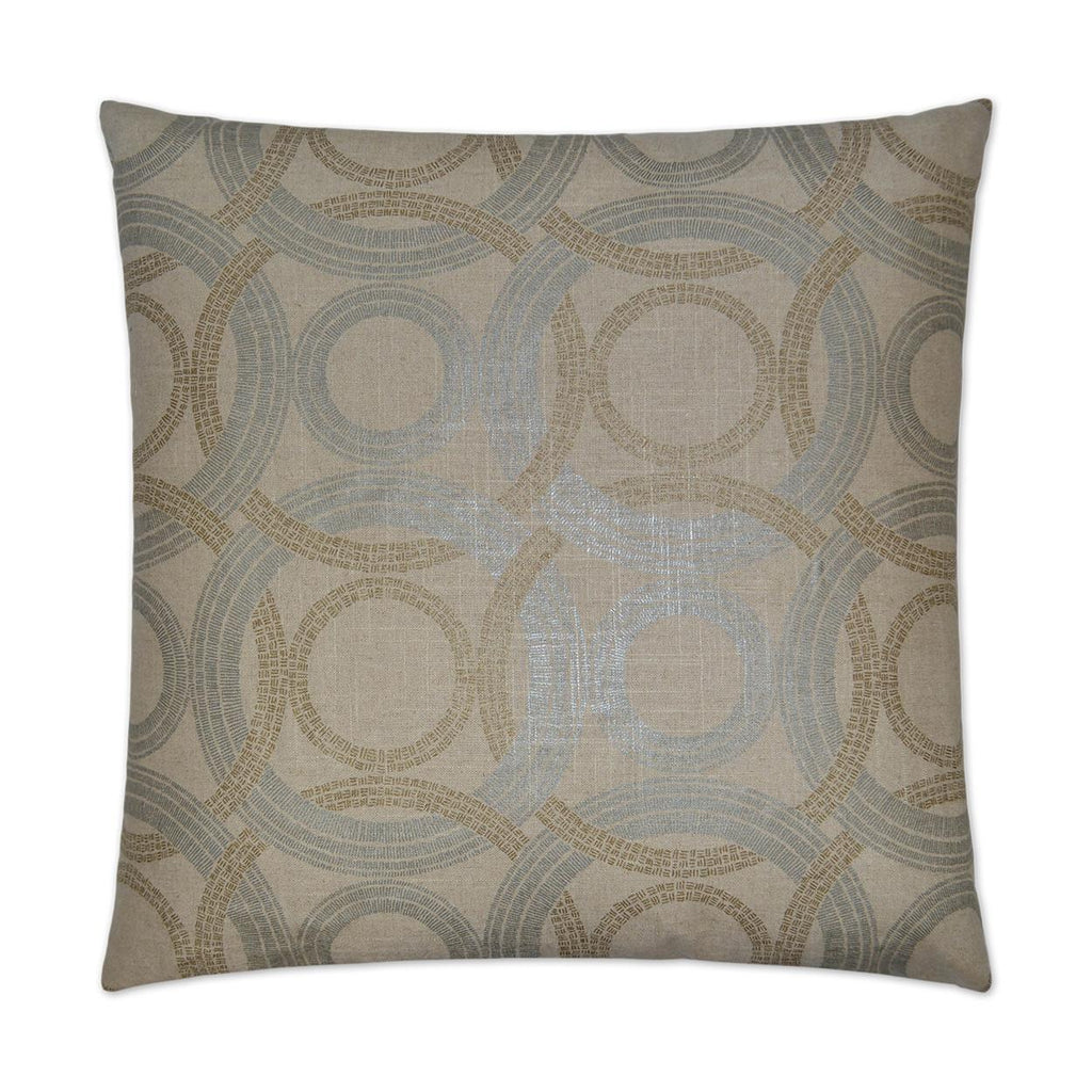 D.V. Kap Home Radiant Rings Transitional, Circular - Dots 24" x 24" Pillow Cover